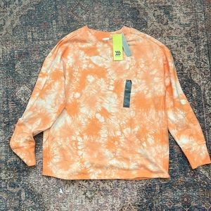 All In Motion Orange Tie Dye Crewneck - Brand New with Tags